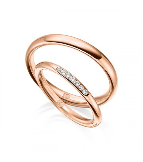 Finas alianzas de boda clásicas de oro rosa 14k y 18k en Tenerife I Staring