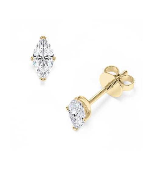 Pendientes marquesa en oro amarillo Lab Diamond I Staring