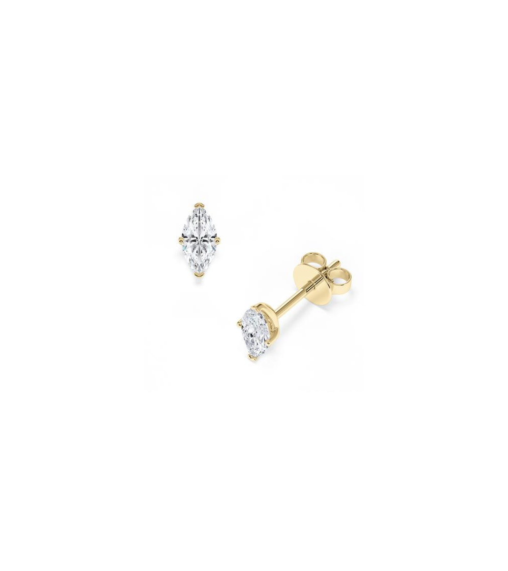 Pendientes marquesa en oro amarillo Lab Diamond I Staring