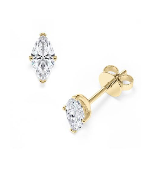 Pendientes marquesa en oro amarillo Lab Diamond I Staring