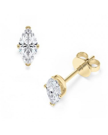 Pendientes marquesa en oro amarillo Lab Diamond I Staring