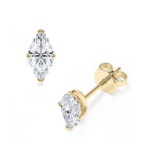 Pendientes marquesa en oro amarillo Lab Diamond I Staring