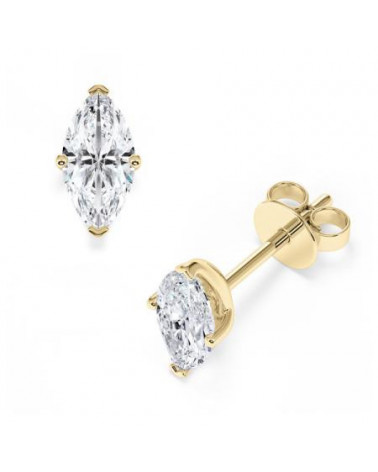 Pendientes marquesa en oro amarillo Lab Diamond I Staring