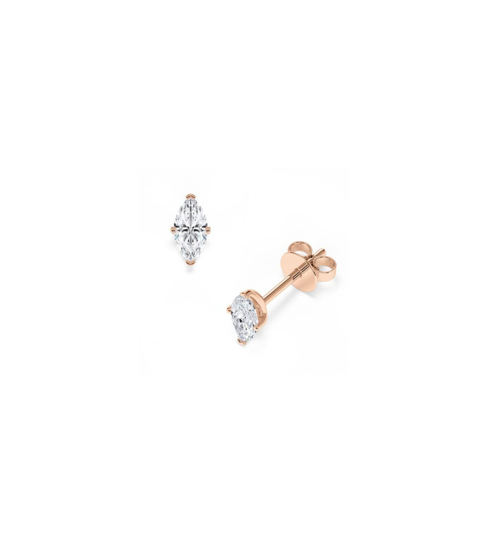 Pendientes marquesa en oro rosa Lab Diamond I Staring