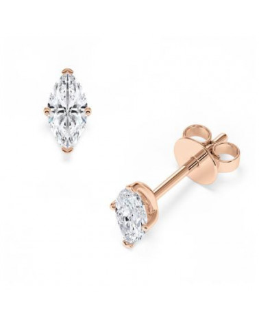 Pendientes marquesa en oro rosa Lab Diamond I Staring