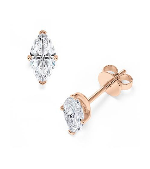 Pendientes marquesa en oro rosa Lab Diamond I Staring