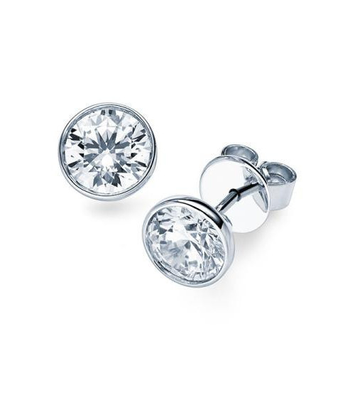 Pendientes Bezel con diamantes de laboratorio en Mallorca | Staring