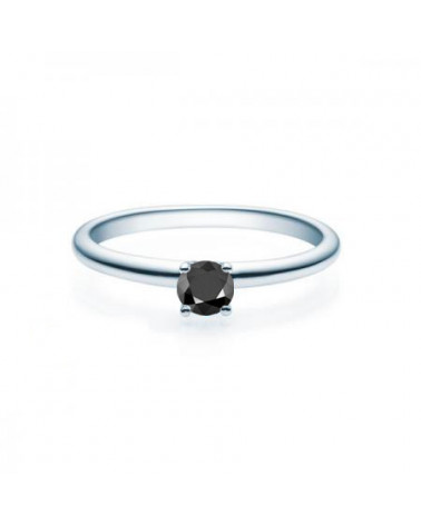 Anillo de compromiso moderno con diamante negro | Staring