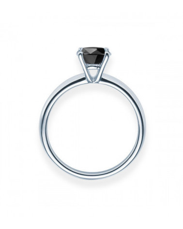 Anillo de compromiso moderno con diamante negro | Staring