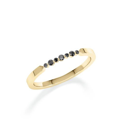 Anillo de oro con exclusivos diamantes negros | Staring