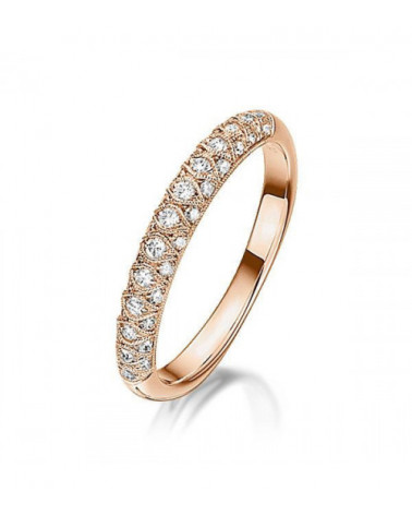 Anillo de oro de 18 quilates con diamantes curvado | Staring