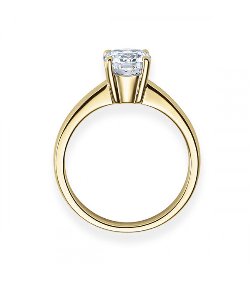 Gold engagement ring with synthetic and responsible diamond | Staring