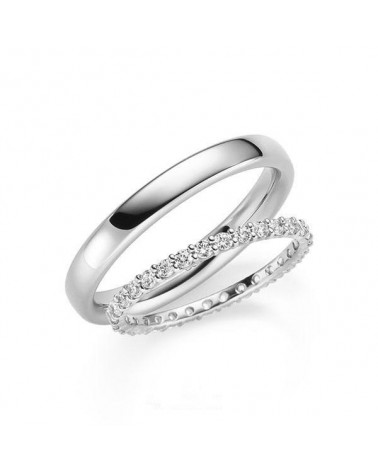 Exclusivo anillo de boda de Platino con corona de diamantes.