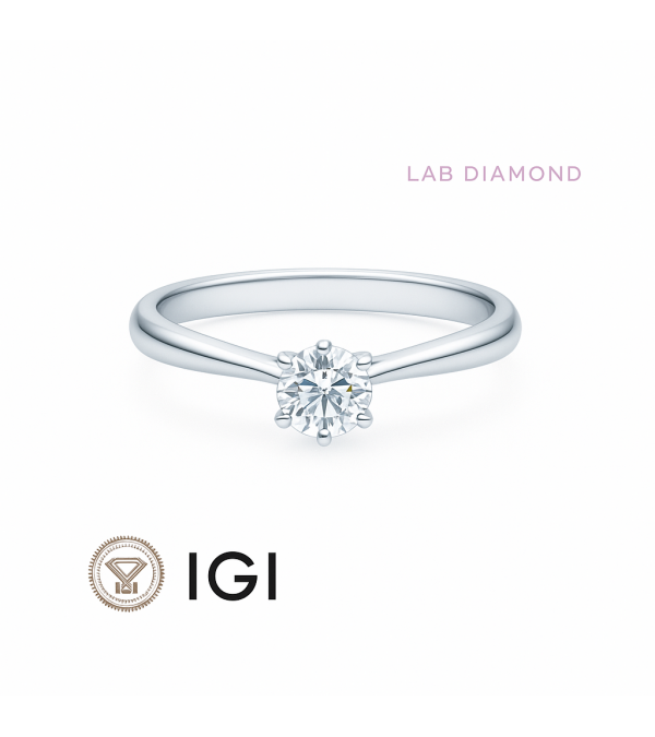 Anillo de compromiso con diamante artificial | Staring