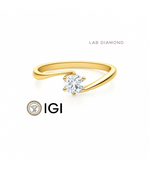 Anillo de pedida con diamante artificial en Barcelona | Staring