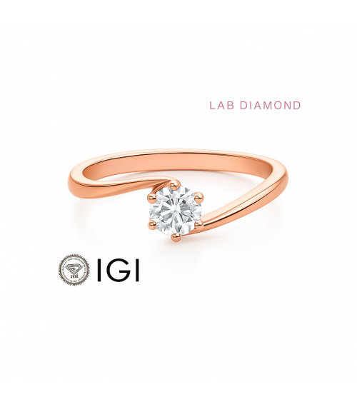 Anillo de compromiso con diamante sintético en Barcelona | Staring