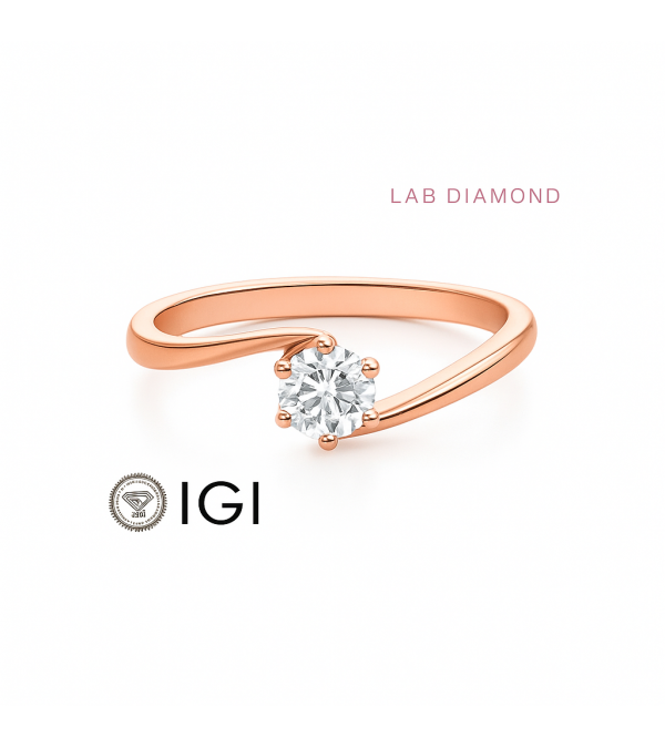 Anillo de compromiso con diamante sintético en Barcelona | Staring