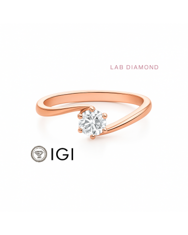 Anillo de compromiso con diamante sintético en Barcelona | Staring