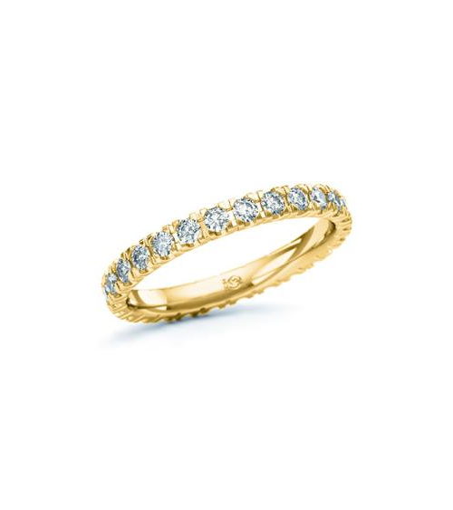 Anillo eternity de oro con media corona de diamantes naturales éticos
