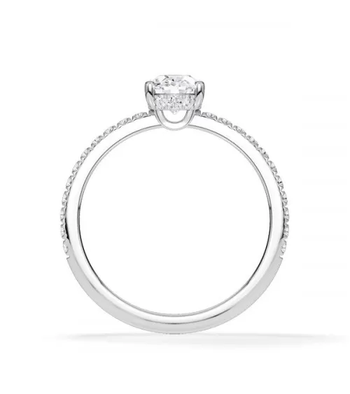 Lab-grown diamond pavé engagement rings