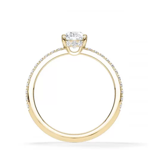 Lab-grown diamond pavé engagement rings