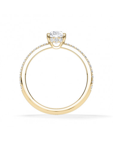 Lab-grown diamond pavé engagement rings
