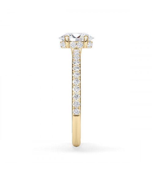Lab-grown diamond pavé engagement rings