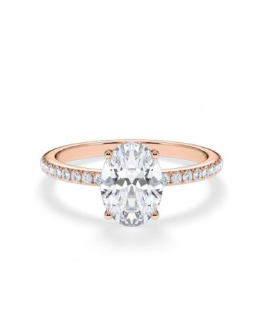 Lab-grown diamond hidden halo engagement rings
