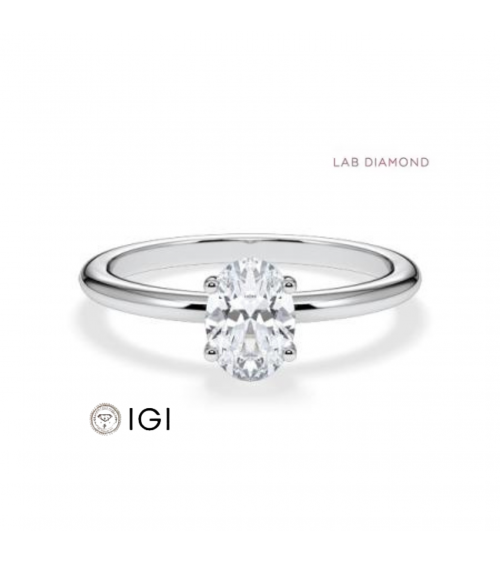 Lab-grown diamond solitaire engagement rings