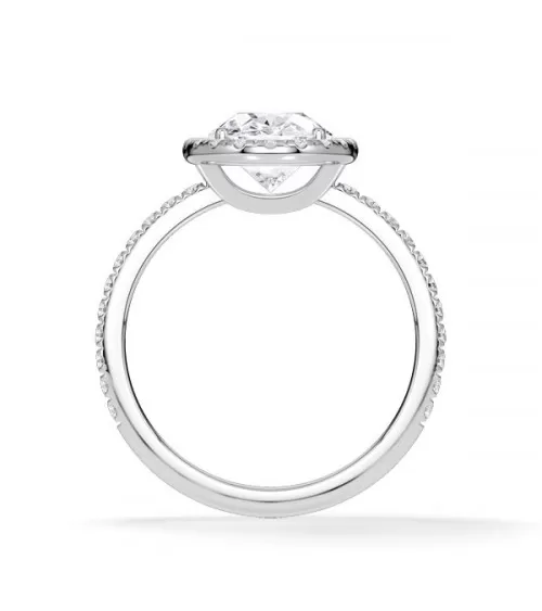 Halo engagement rings with lab-grown diamonds | Staring