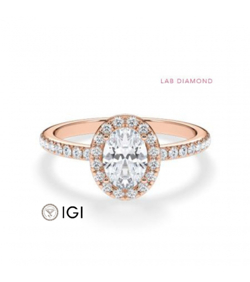 Halo Engagement Rings with Lab-Grown Diamonds | Staring