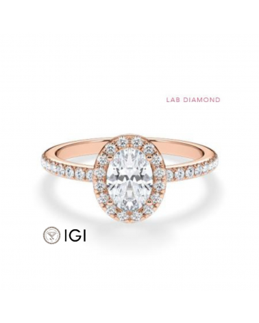Anillos de pedida combinados con diamantes sintéticos | Staring