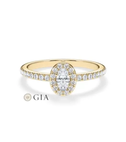 Anillos de compromiso combinados con diamantes naturales  | Staring