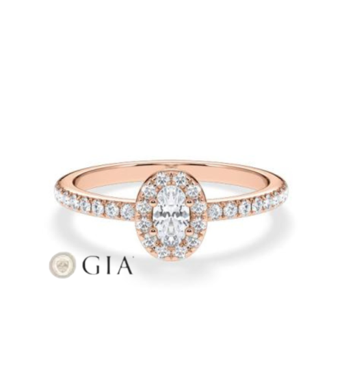 Anells de compromís en or rosa amb diamants naturals | Staring